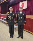 ผู้ช่วยทูตฝ่ายทหารเรือ ประจำสถานเอกอัครราชทูต ณ กรุงโตเกียว เข้าร่วมพิธีจบการศึกษาหลักสูตรเสนาธิการร่วม (Command and Staff College Preceding the Joint Advanced Course) ของ นาวาโท สมคิด  ภู่โต๊ะยา ณ วิทยาลัยเสนาธิการร่วม
